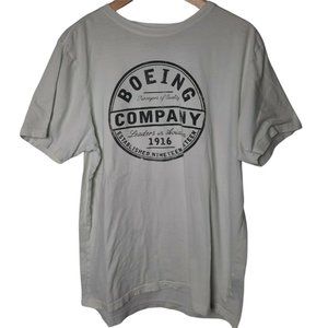 Boeing Company Leaders of Aviation Est. 1916 Men's White T-Shirt Size Large